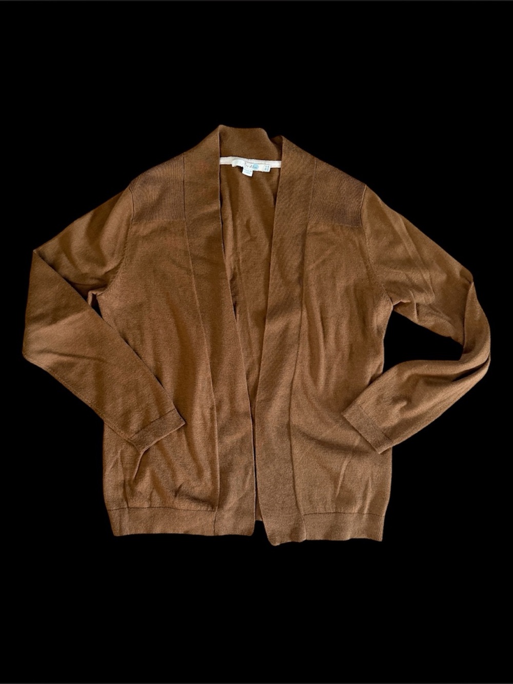 Boden Open-Front Cardigan Sweater - Nutmeg Brown